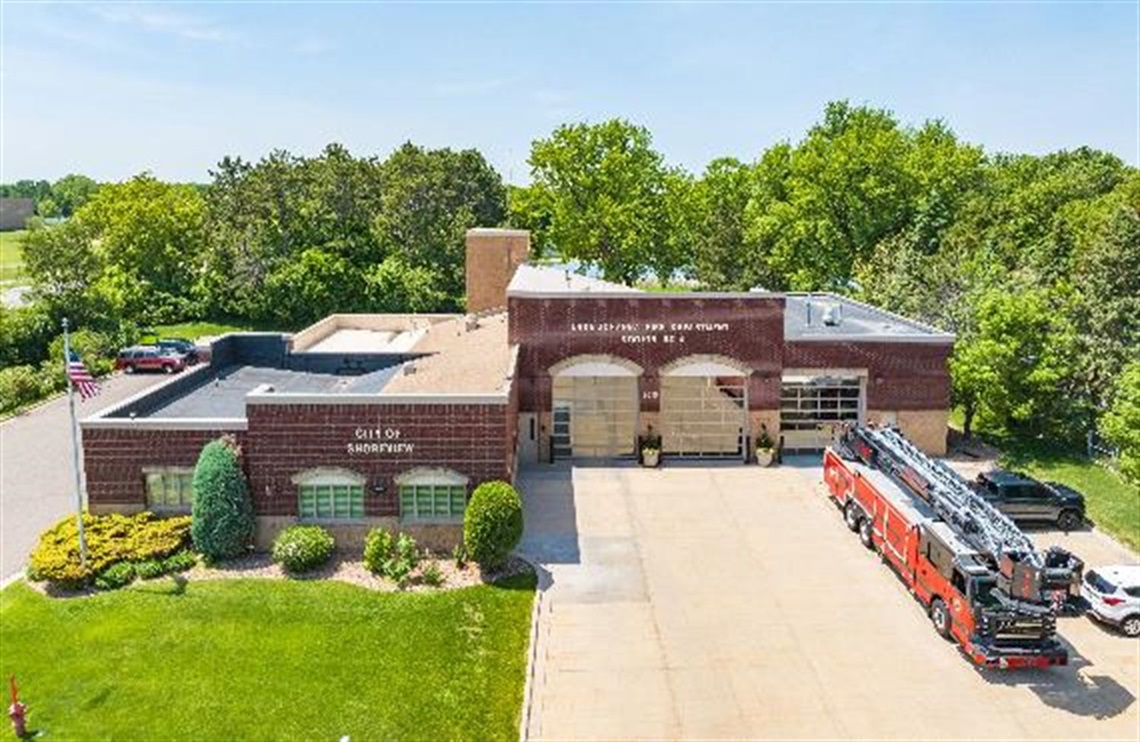 An aerial picture of Lake Johanna Fire Department's station 140